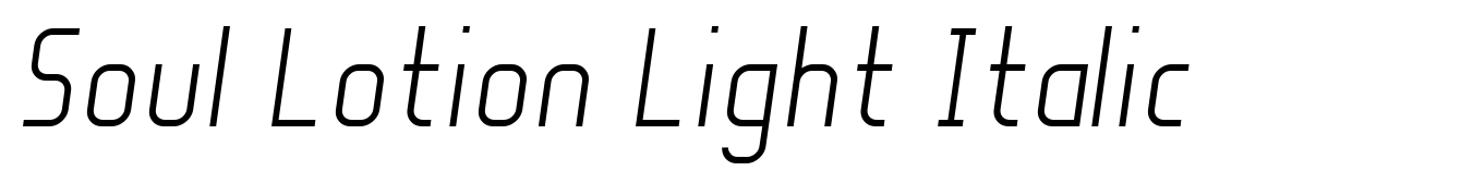 Soul Lotion Light Italic